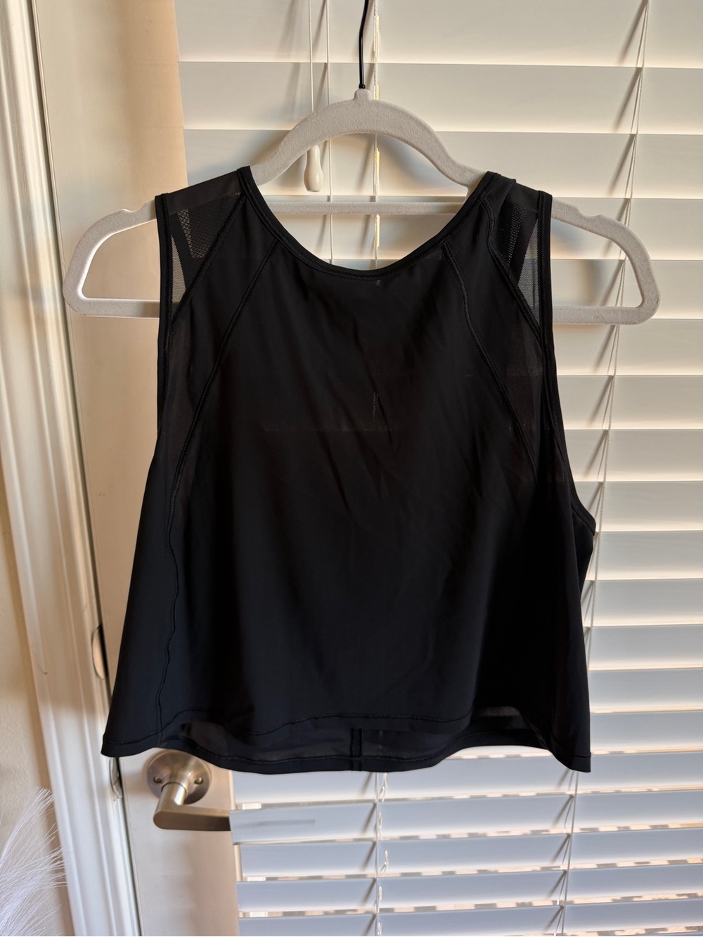 lululemon athletica Black Cropped Athletic Tank Top